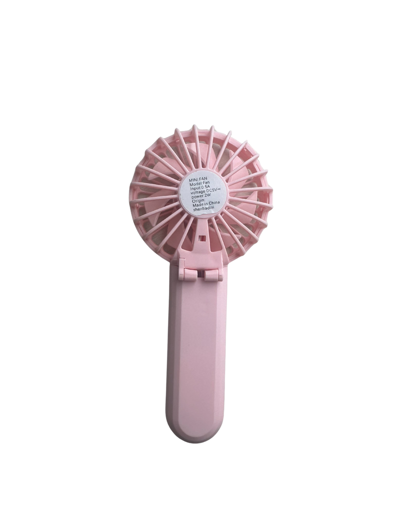Handheld Rechargeable Fan, Pink – VI Derm