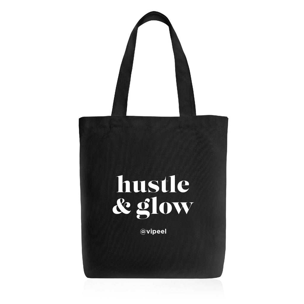 “hustle & glow” Tote Bag – VI Derm